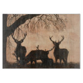 Planche à découper de mâles de cerfs communs (Devant)