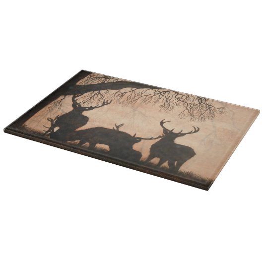Planche à découper de mâles de cerfs communs (Coin)