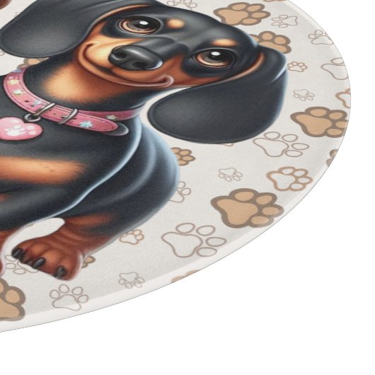 Planche À Découper De mignons amis dachshund (Coin)