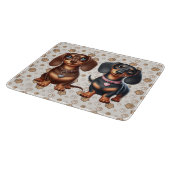 Planche À Découper De mignons amis dachshund (Coin)