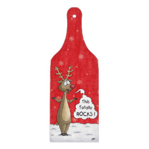 Planche à découper de renne de bande dessinée