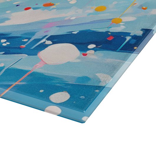 Planche À Découper Déchets de points colorés (Coin)