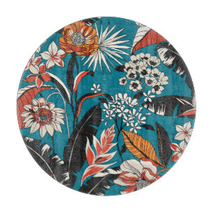 Planche À Découper Déco florale artistique : Motif Vintage sans coutu