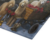 Planche À Découper Décor de Noël Goldendoodle Snowy Sleigh (Coin)