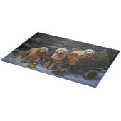Planche À Découper Décor de Noël Goldendoodle Snowy Sleigh (Coin)