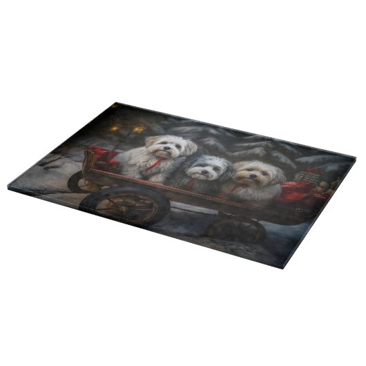 Planche À Découper Décor de Noël Havanais Snowy Sleigh (Coin)