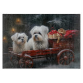 Planche À Découper Décor de Noël maltais Snowy Sleigh (Devant)