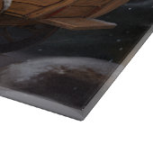 Planche À Découper Décor de Noël Rat Terrier Snowy Sleigh (Coin)