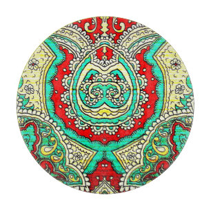 Planche À Découper Décor néon arabesque : style années 80.