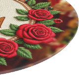 Planche À Découper 🌹 Décor personnalisé avec monogramme initial de r (Coin)