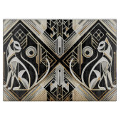 Planche À Découper Décoration Abstraite Coupe Chat Noir (Devant)