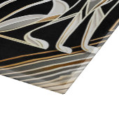 Planche À Découper Décoration Abstraite Coupe Chat Noir (Coin)