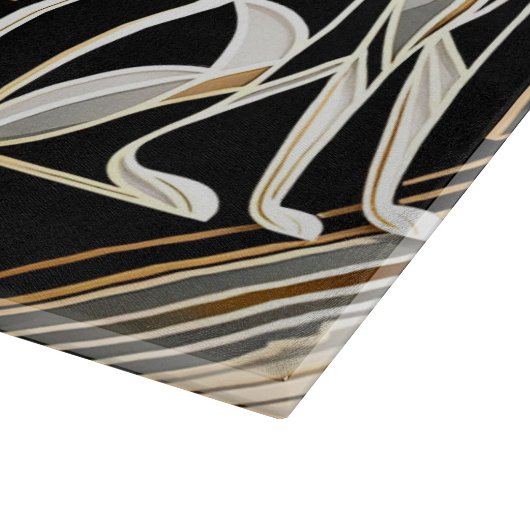 Planche À Découper Décoration Abstraite Coupe Chat Noir (Coin)