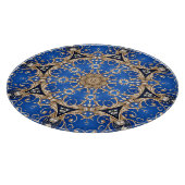 Planche à découper décorative bleu or (Coin)