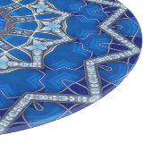 Planche à découper décorative bleue (Coin)