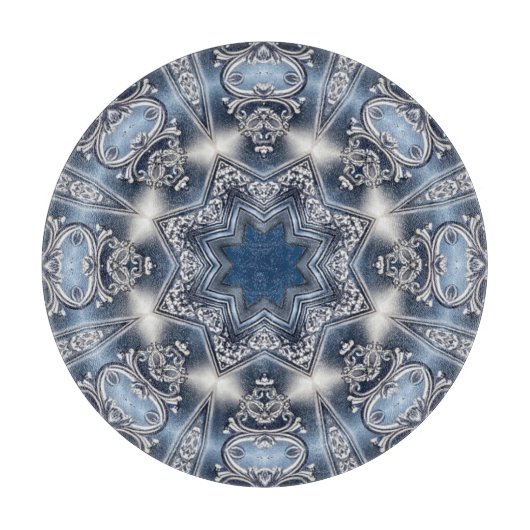 Planche à découper décorative bleue (Devant)