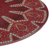Planche à découper décorative rouge (Coin)