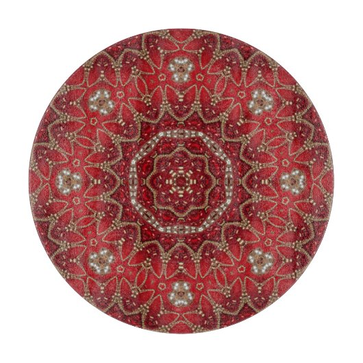 Planche à découper décorative rouge (Devant)