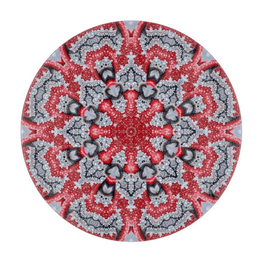Planche à découper décorative rouge (Devant)