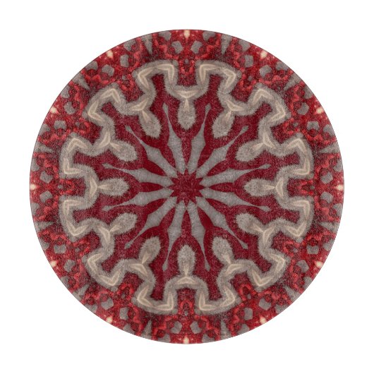 Planche à découper décorative rouge (Devant)