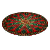 Planche à découper décorative rouge vert (Coin)