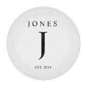 Planche à découper décorée d'un monogramme (Devant)