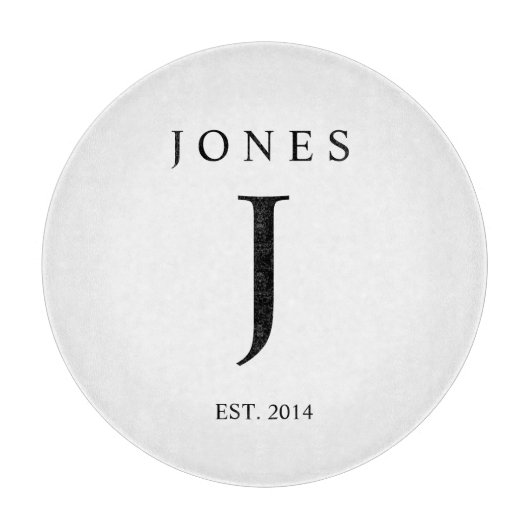 Planche à découper décorée d'un monogramme (Devant)