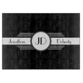 Planche à découper décorée d'un monogramme d'art (Devant)