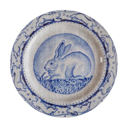 Planche À Découper "Dedham Blue" & White Rabbit Design Cutboard (Devant)