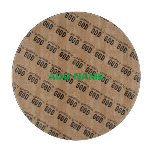 PLANCHE À DÉCOUPER DÉDIÉ À DIEU COOL PERSONNALISABLE NOIR TEXTE