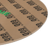 PLANCHE À DÉCOUPER DÉDIÉ À DIEU PERSONNALISABLE COOL TEXTE NOIR (Coin)