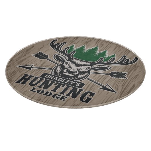 Planche À Découper Deer Elk Hunter AJOUTER NOM Bow Hunter Lodge Cabin (Coin)