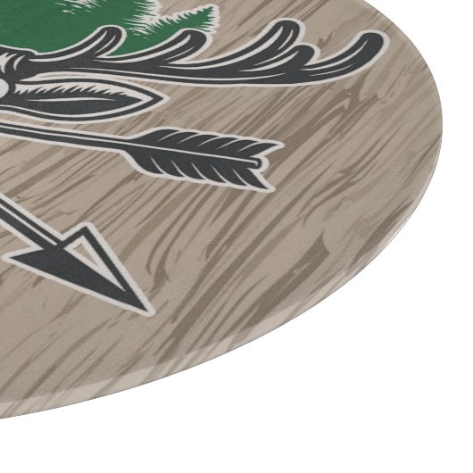 Planche À Découper Deer Elk Hunter AJOUTER NOM Bow Hunter Lodge Cabin (Coin)