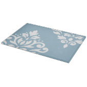 Planche À Découper Défiler Damas Art I Blanc sur Bleu clair (Coin)
