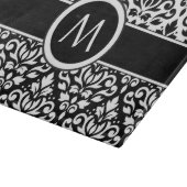 Planche À Découper Défiler Damask 2Part Ptn BW & Band (Personnalisé) (Coin)