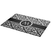 Planche À Découper Défiler Damask 2Part Ptn BW & Band (Personnalisé) (Coin)