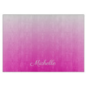 Planche À Découper dégradé personnalisé à deux tons foncé rose chaud (Devant)