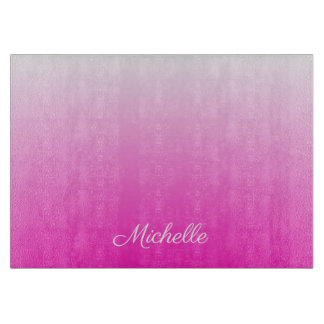 Planche À Découper dégradé personnalisé à deux tons foncé rose chaud