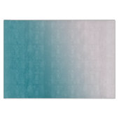 Planche À Découper Dégradé turquoise et blanc (Devant)