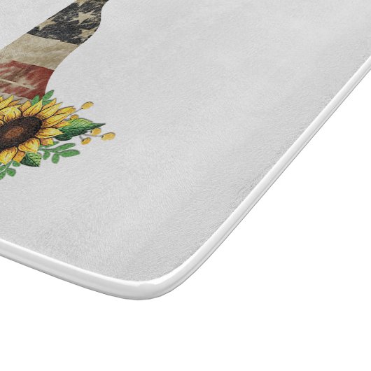 Planche À Découper Delaware State Map US Drapeau Tournesol Verre (Coin)