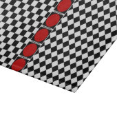 Planche À Découper Demi de bande blanche noire élégante de rouge de (Coin)