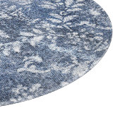 Planche À Découper Denim floral défraîchi : Arrière - plan texturé gr (Coin)