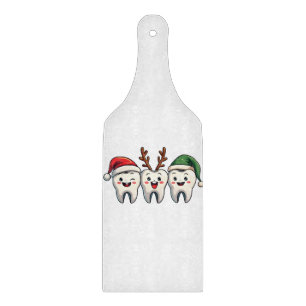 Planche À Découper Dentiste Noël Dental Père Noël Floss Xmas Tree