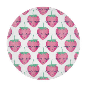 Planche À Découper Des fraises endormies, mignonnes motifs.