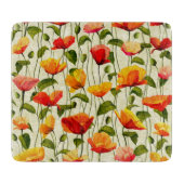 Planche À Découper Des pavots brillants (Devant)