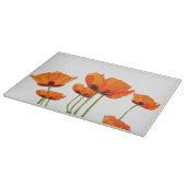 Planche À Découper Des pavots ! Panneau de découpe en verre (Coin)