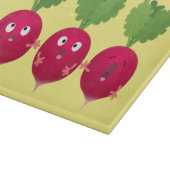 Planche À Découper Des radis mignons chantant des légumes de dessin a (Coin)