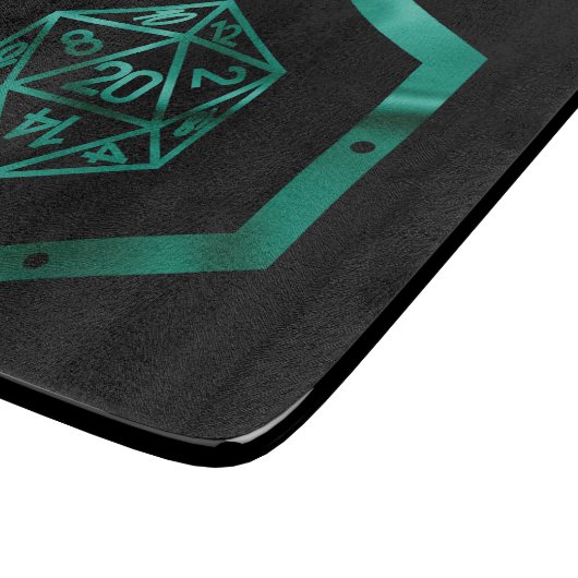 Planche À Découper Dés RPG | Emerald Imaginaire Tabletop Retro Gamer (Coin)