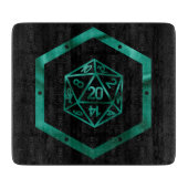 Planche À Découper Dés RPG | Emerald Imaginaire Tabletop Retro Gamer (Devant)