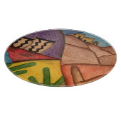 Planche À Découper Desert Southwest Cactus Folk Art (Coin)